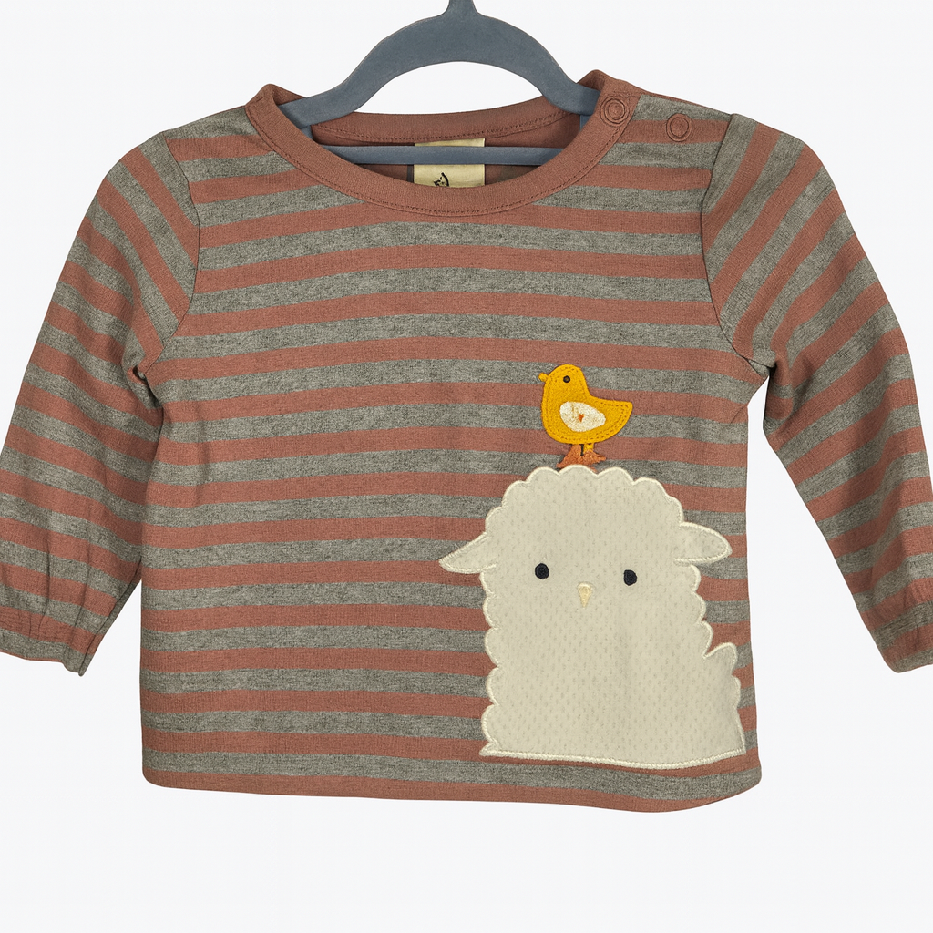 Alana Langarmshirt gestreift mit Schaf & Küken