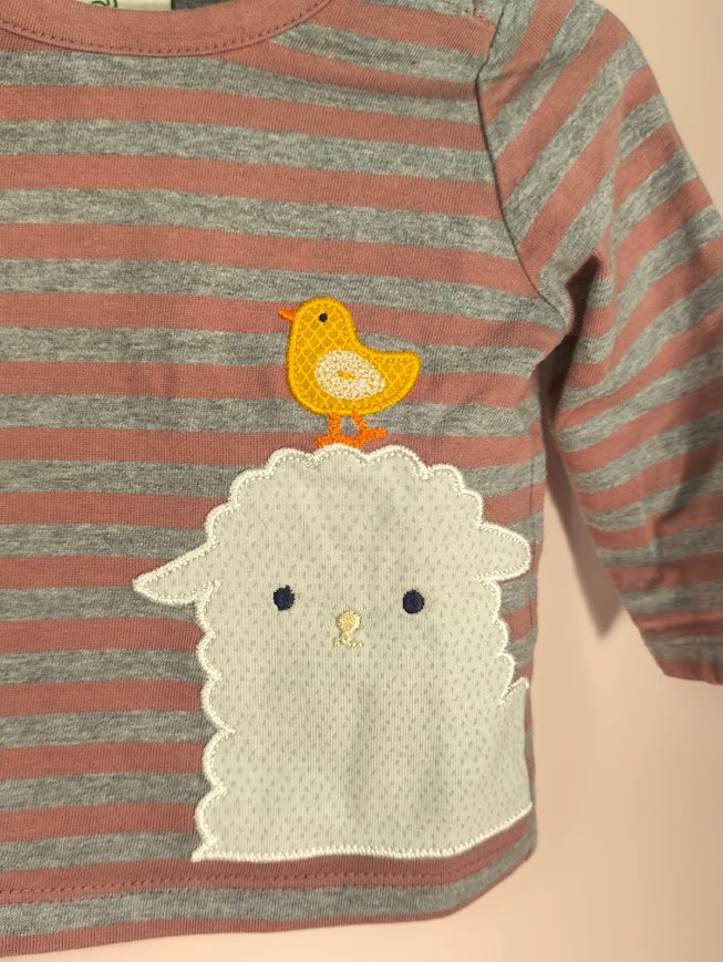 Alana Langarmshirt gestreift mit Schaf & Küken