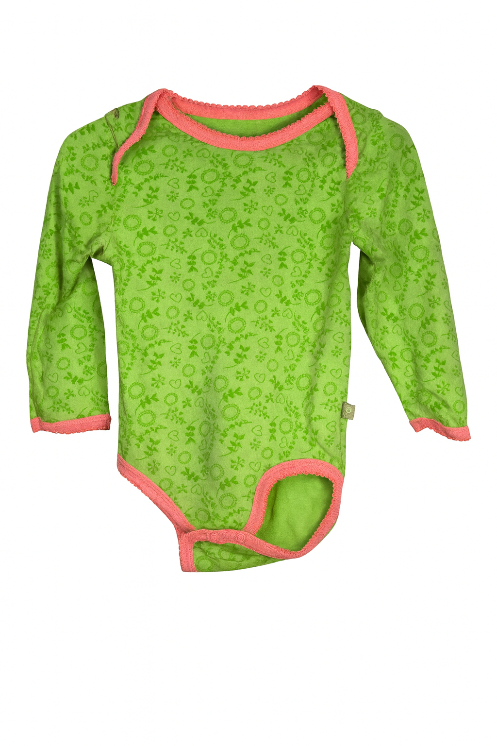 Langarmbody – Liegelind in Grün und Rosa