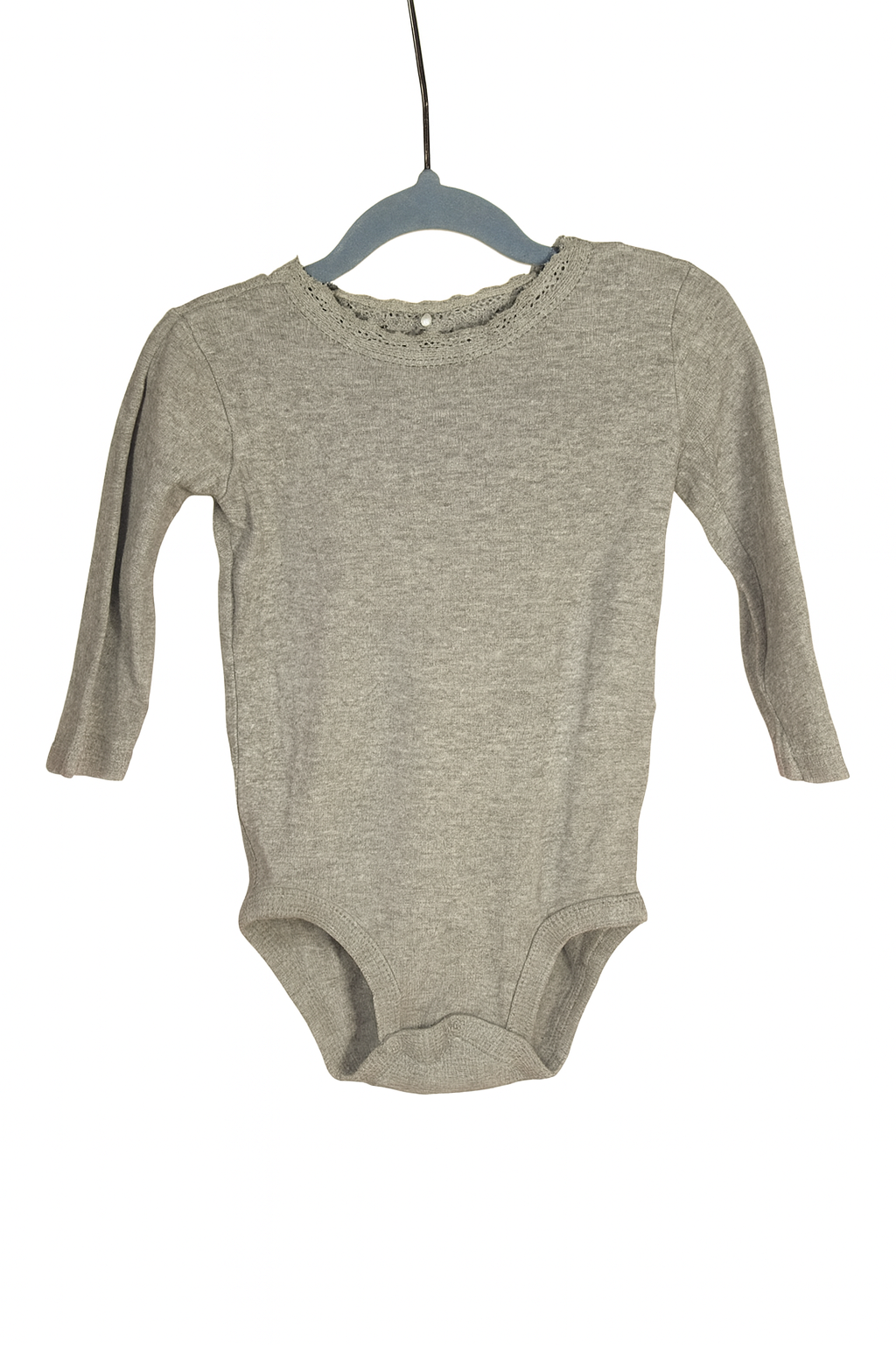 Carters Langarmbody – Grau mit Schleifchen