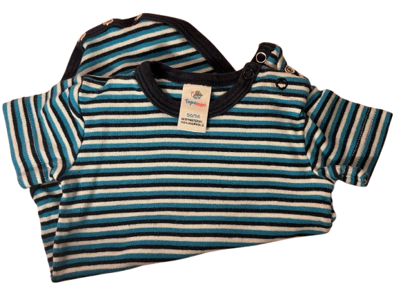 Basic Kurzarmbody – Topomini, Gestreift