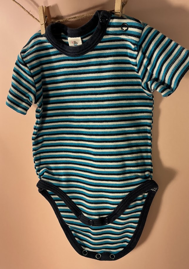 Basic Kurzarmbody – Topomini, Gestreift