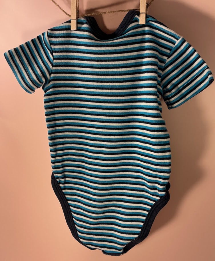 Basic Kurzarmbody – Topomini, Gestreift