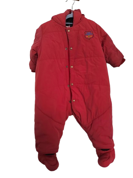 Calimini Schneeanzug (rot) mit abnehmbaren Füßen