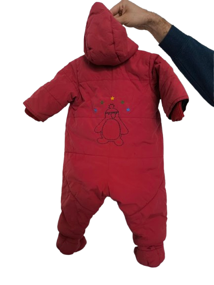 Calimini Schneeanzug (rot) mit abnehmbaren Füßen