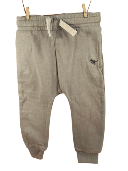 🌿 Next Jogginghose – Sanftes Grau mit Dino-Detail 🦖