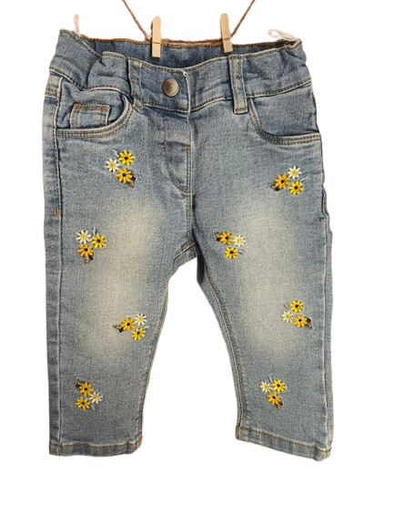 🌼 C&A Jeans mit Blumenstickerei 🌼