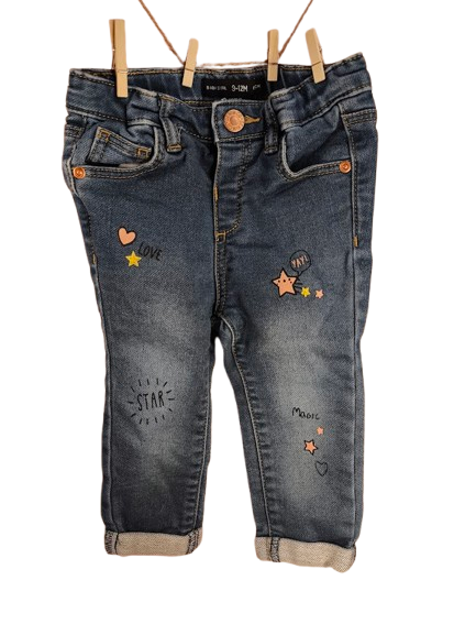 ⭐ Baby Girl Jeans mit süßen Motiven ⭐