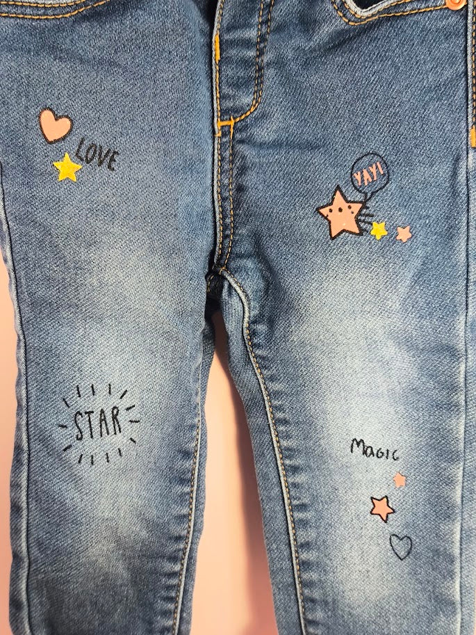 ⭐ Baby Girl Jeans mit süßen Motiven ⭐