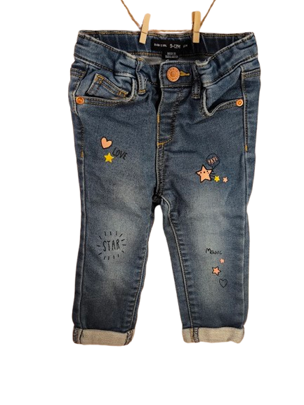 ⭐ Baby Girl Jeans mit süßen Motiven ⭐
