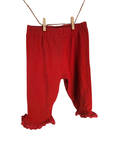 🌺 Fragottino Hose mit Spitzenabschluss  (Rot)🌺