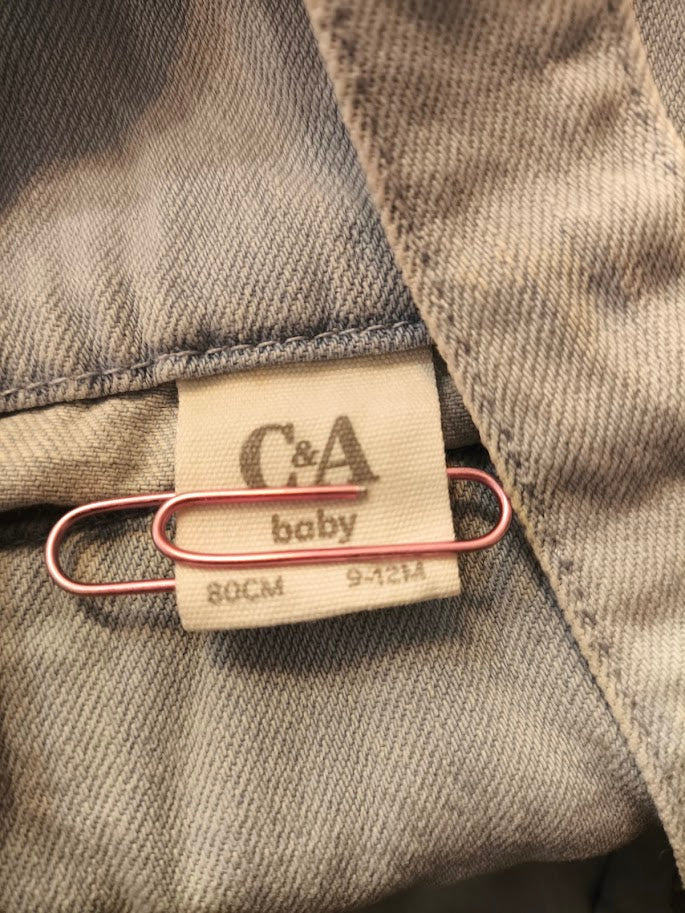 🌼 C&A Jeans-Latzhose mit Blümchenstickerei 🌼