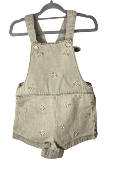 🌼 C&A Jeans-Latzhose mit Blümchenstickerei 🌼