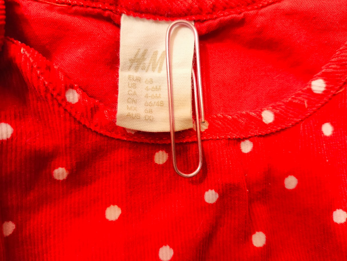 ❤️ H&M Cordkleid mit weißen Punkten ❤️