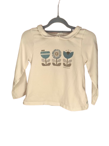 🌼 Langarmshirt mit Blumenprint – Obaïbi