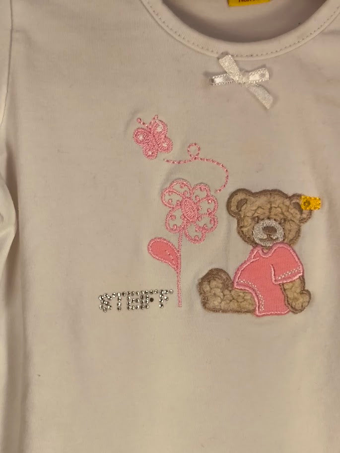 🧸 Steiff Langarmshirt – süßes Bärchen mit Strasssteinen