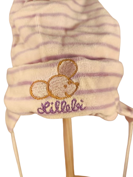 💜 "Kuschelmaus im Streifenlook" – Lillebi Baby-Mütze 💜