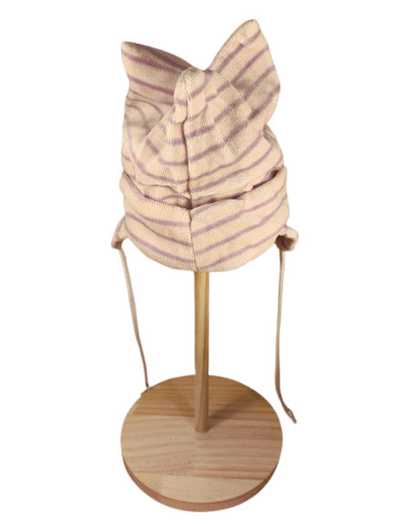 💜 "Kuschelmaus im Streifenlook" – Lillebi Baby-Mütze 💜