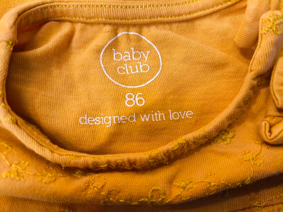 🌻 C&A Kleid in Senfgelb mit feiner Stickerei