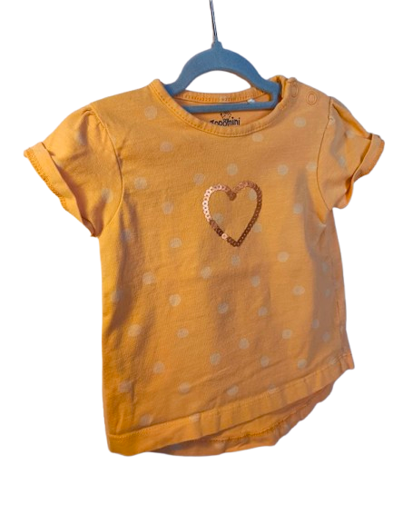 🌼 Süßes Topomini T-Shirt 🌸 mit Pailletten-Herz 💛