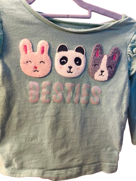 🩵 Carter’s Langarmshirt mit Tier-Applikation