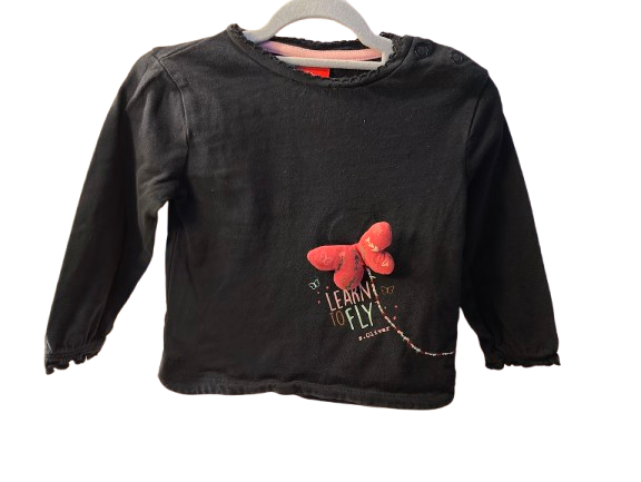 🦋 Süßes Langarmshirt von s.Oliver – „Learn to Fly“ Edition 🦋