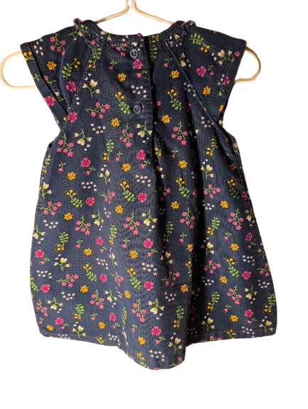 Baby Club Cord-Kleid mit Blumenmuster