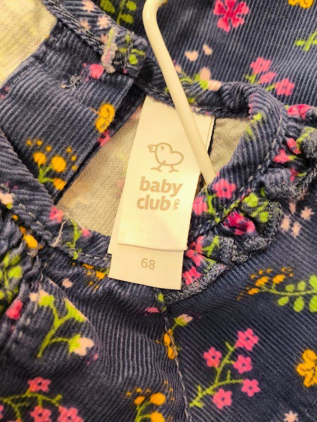 Baby Club Cord-Kleid mit Blumenmuster