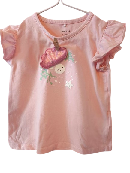 🐚 Shirt mit klappbarer Muschel-Applikation