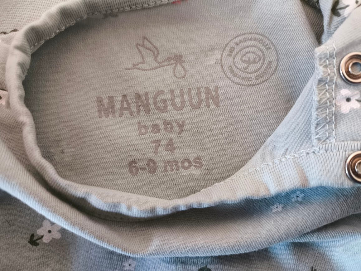 Manguun Baby Body mit Blumenmuster