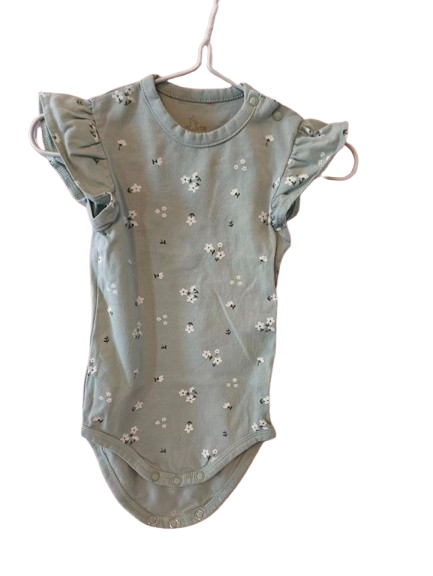 Manguun Baby Body mit Blumenmuster
