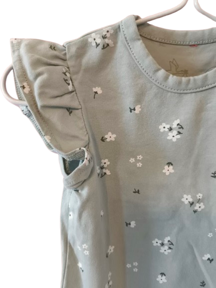 Manguun Baby Body mit Blumenmuster