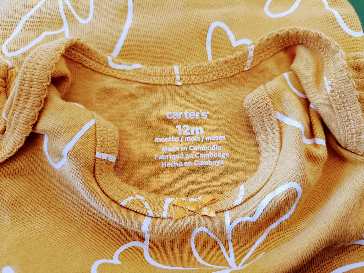 Langarmbody Carters (Schmetterlinge, Senfgelb)