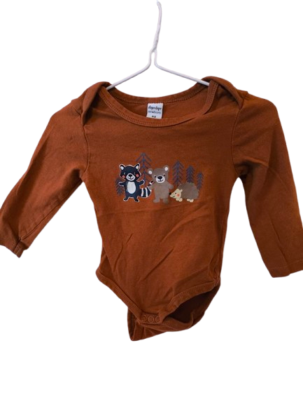 Langarmbody (Waldtiere, Braun)