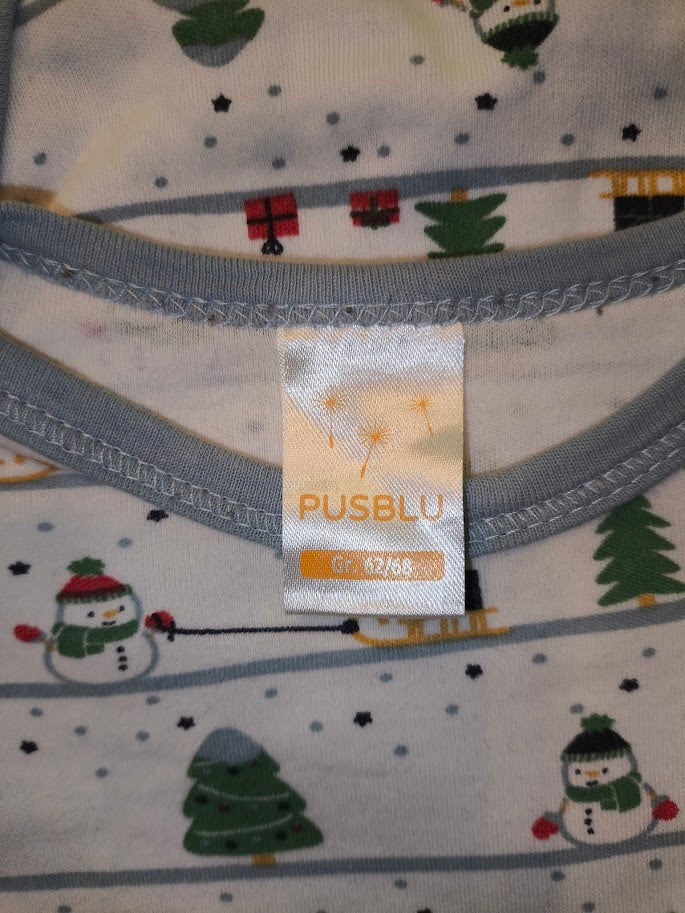 Pusblu Langarmbody Weihnachtsmotiv