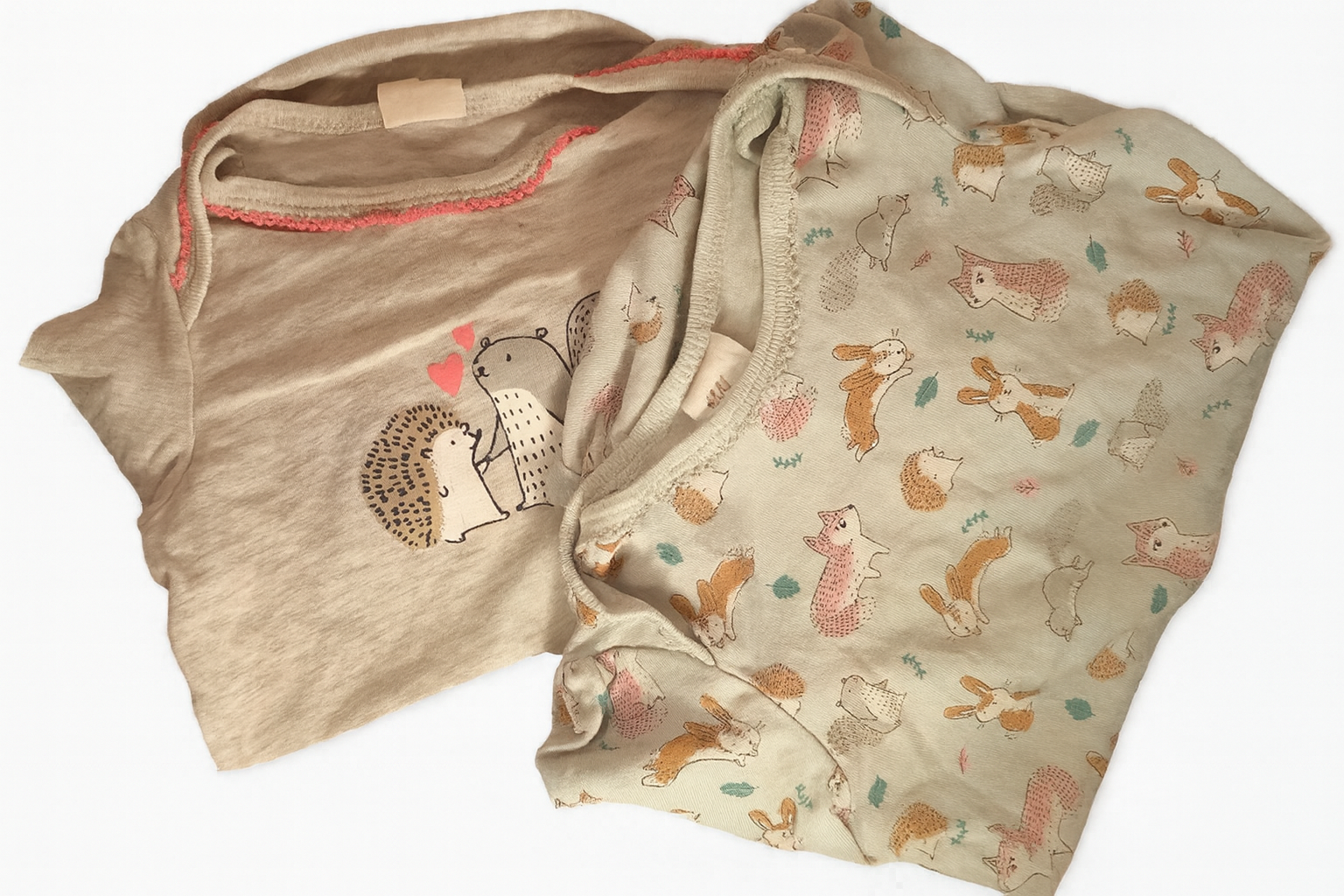 H&M Body-Set Langarm mit Waldtieren (Mädchen)