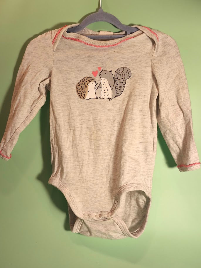 H&M Body-Set Langarm mit Waldtieren (Mädchen)