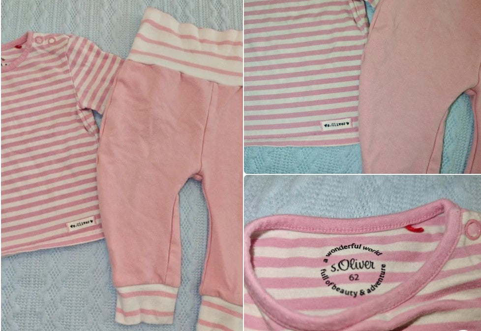 Baby-Set in Rosa (Langarmshirt und Hose)