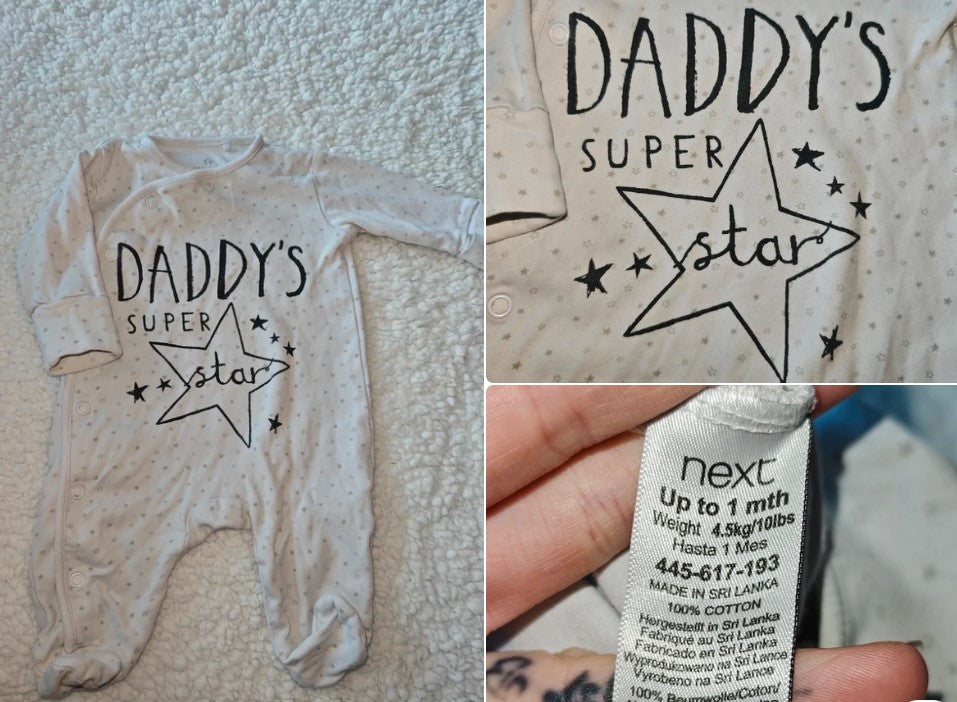 Schlafanzug/ Strampler "Daddys super Star"